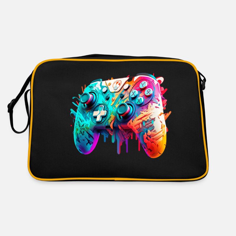 Neon Gaming Controller / Kontroller Retro Tasche
