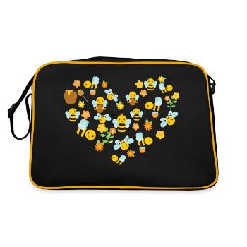 Cœur d’abeille - Sac Retro - noir/or - Dos