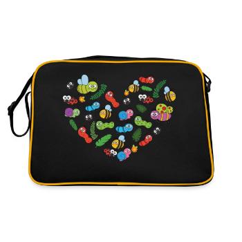 A HEART FOR INSECTS - Retro Bag - black/gold - Back
