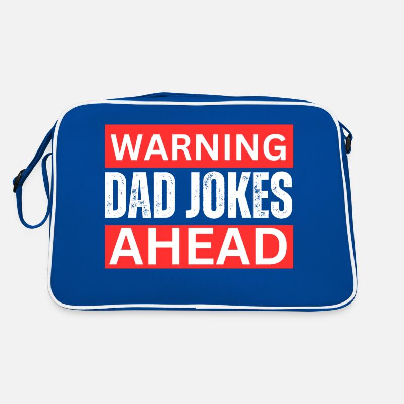 Warning Dad Jokes Ahead Retro Bag