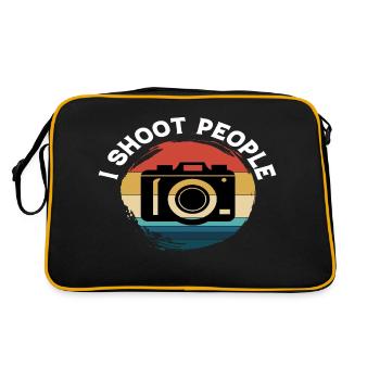 Je tire sur les gens - Sac Retro - noir/or - Dos