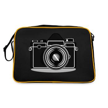 Appareil photo, Appareil photo vintage, , Ancien appareil photo, Ancien - Sac Retro - noir/or - Dos
