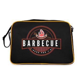 Je peux pas j'ai barbecue - Sac Retro - noir/or - Dos