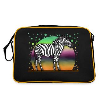 Zèbre - Sac Retro - noir/or - Dos