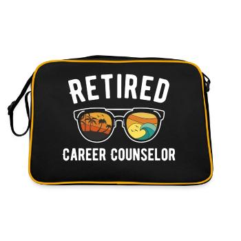 Retired Career Counselor on Beach Vacation - Retro Tasche - Schwarz/Gold - Hinten