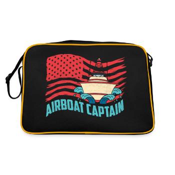 Airboat Captain Hydroplane Air Boat Propeller Swam - Sac Retro - noir/or - Dos