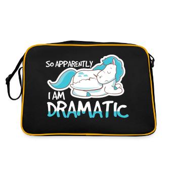 So Apparently I Am Dramatic - Retro Tasche - Schwarz/Gold - Hinten