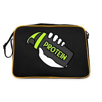 Protein Shaker: Alimentez votre parcours de remise en forme! - Sac Retro - noir/or - Dos