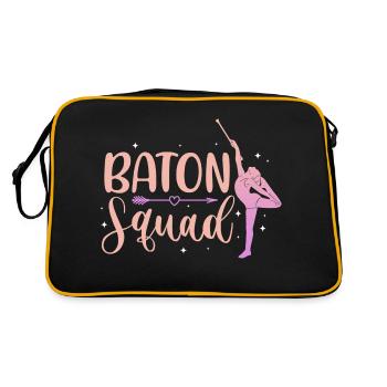 Escouade de bâton - Sac Retro - noir/or - Dos