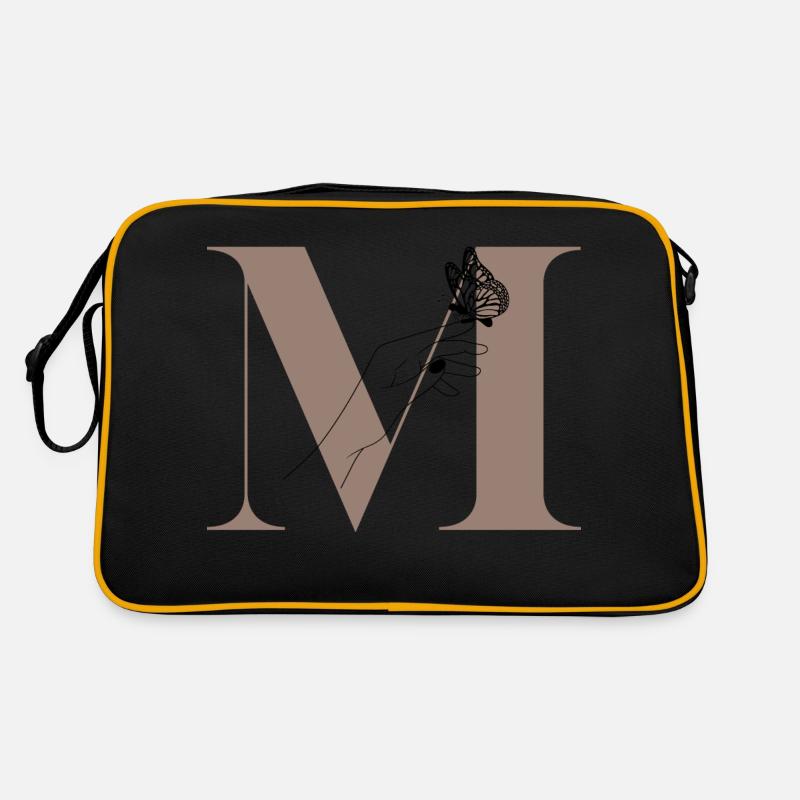 letter m magic butterfly Retro Bag