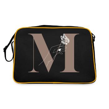 lettre m papillon magique - Sac Retro - noir/or - Dos