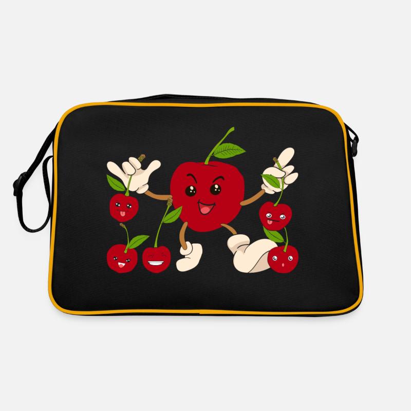 Frucht Kirschen Sommer Obst Geschenk Kirsch Retro Tasche