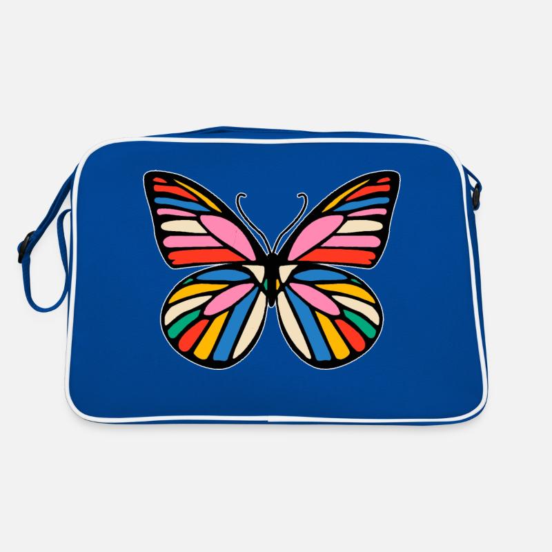 Joyeux papillon multicolore Sac Retro