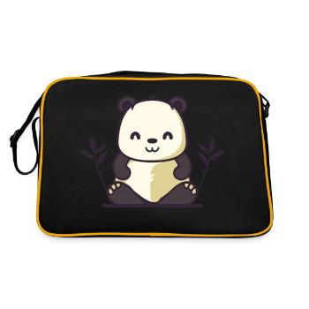 No need to hurry - Retro Bag - black/gold - Back