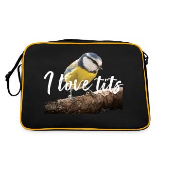 I love tits - Sac Retro - noir/or - Dos
