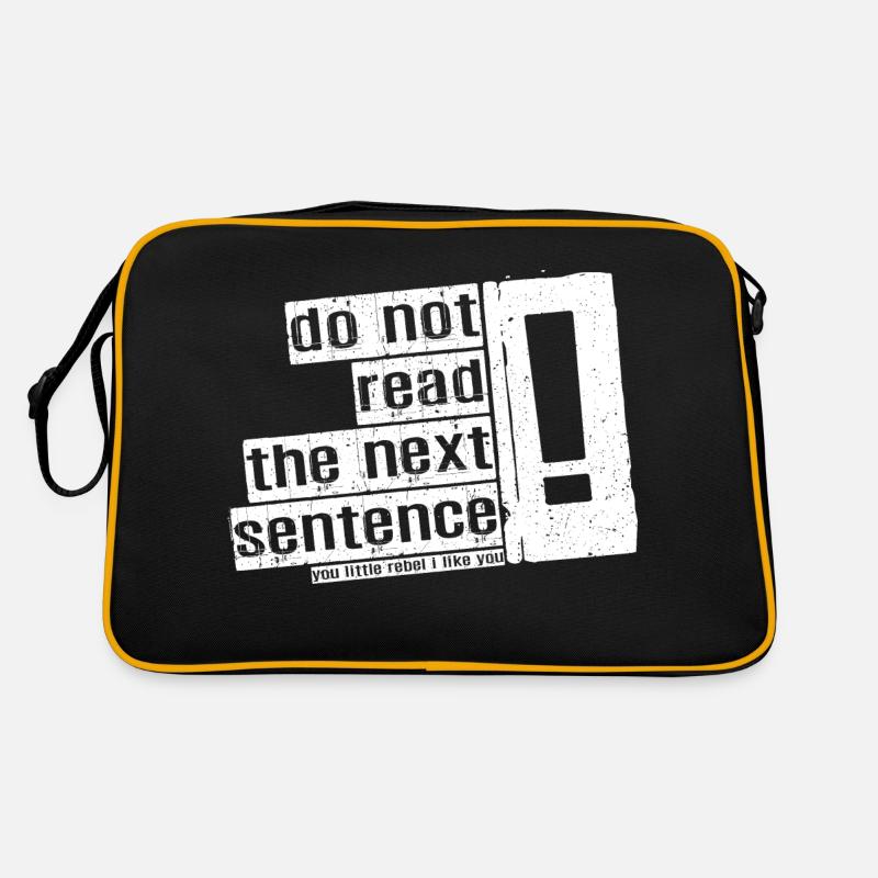 Cool Saying: Do Not Read - Funny Design Retro Bag