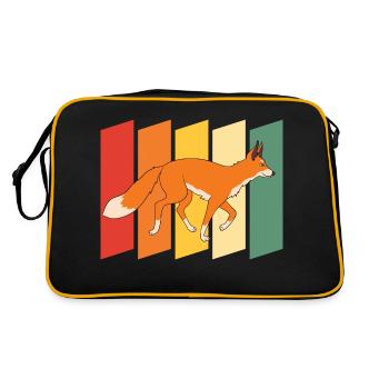 Nature Woodland créature Woodland Animal cadeau rétro renard - Sac Retro - noir/or - Dos
