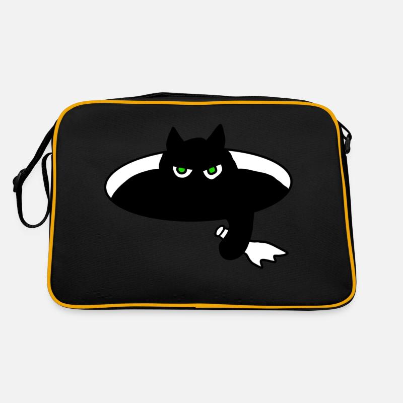 Schwarzer Kartier Retro Tasche