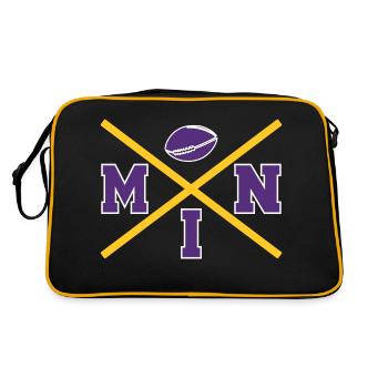 Minnesota Cross - Retro Tasche - Schwarz/Gold - Hinten