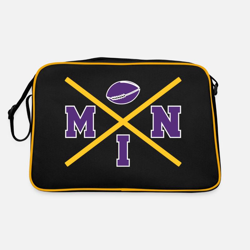 Minnesota Cross - Retro Tasche - Schwarz/Gold