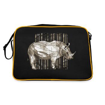 Nashorn - Retro Tasche - Schwarz/Gold - Hinten