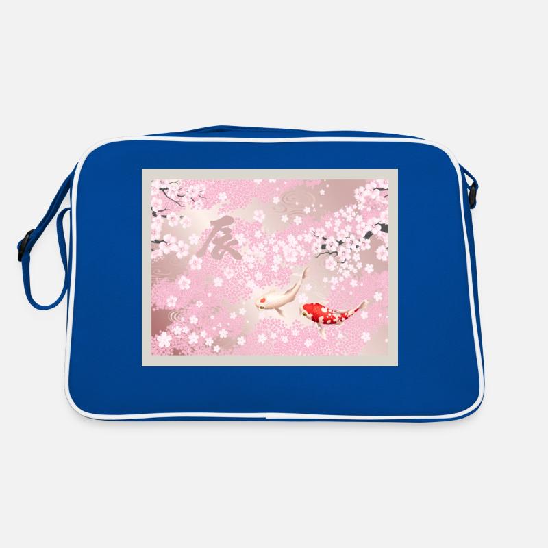 Koi Harmony: Ein neues Jahr Blüte 2024 Koi Retro Tasche