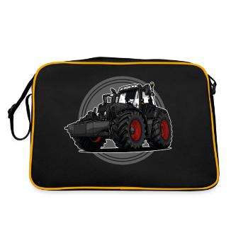 Tracteur // Illustration - Sac Retro - noir/or - Dos
