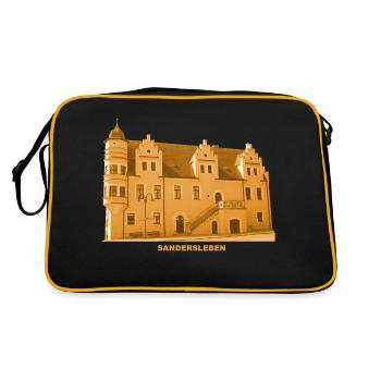 Sandersleben Town Hall Arnstein Harz Saxony-Anhalt - Retro Bag - black/gold - Back