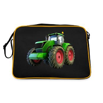 Nouveau gros tracteur avec des jantes rouges - Sac Retro - noir/or - Dos