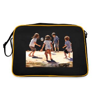 Children develop social skills - Retro Bag - black/gold - Back