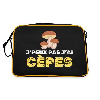 Je Pas J Ai Cèpes - Sac Retro - noir/or - Dos