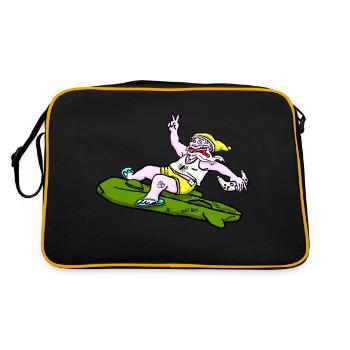 Fatboy - Retro Tasche - Schwarz/Gold - Hinten