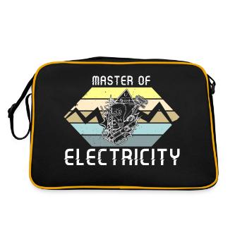 Master of electricity Electrician Lighting Technician - Retro Bag - black/gold - Back