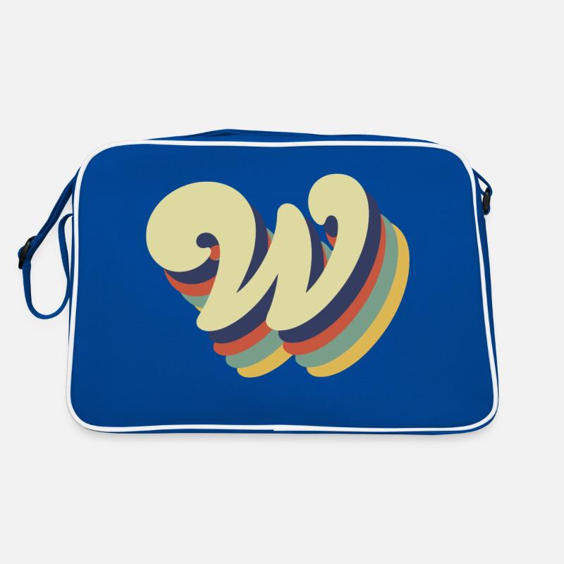 Lettre w rétro Sac Retro
