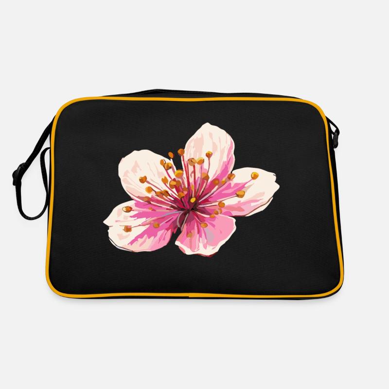 Fleur de cerisier - Sac Retro - noir/or
