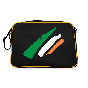 Ireland Flag - Vintage - Retro Bag - black/gold - Back