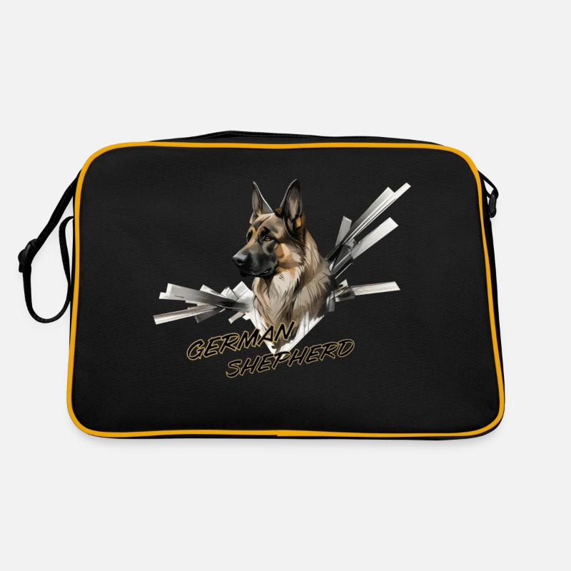Deutscher Schäferhund, german shepherd Retro Tasche