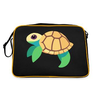 Water turtle green baby - Retro Bag - black/gold - Back