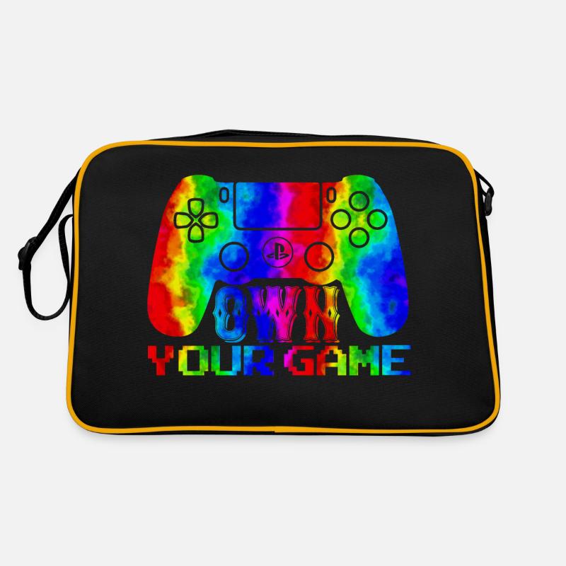 Gamer Game Play Online Computer Gaming Arcade Neon Retro Bag