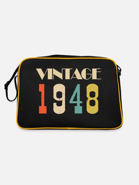 1999 Vintage Geschenk in limitierter Auflage - Retro Tasche - Schwarz/Gold - Hinten