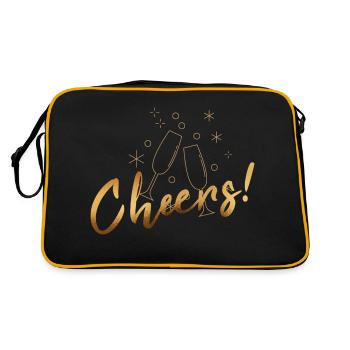 Cheers - Retro Tasche - Schwarz/Gold - Hinten