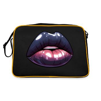 Lèvres Noires - Mystère Sombre - Sac Retro - noir/or - Dos