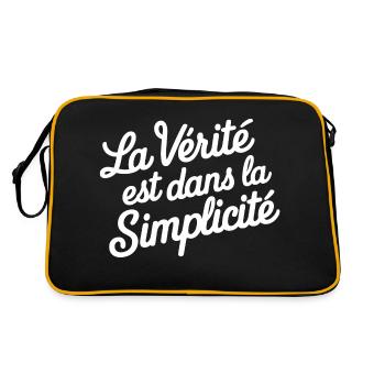 La vérité est dans la simplicité - Sac Retro - noir/or - Dos