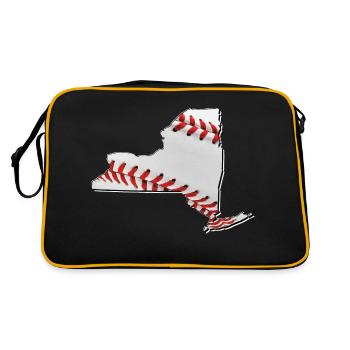 New York (États-Unis) | Vrai baseball | Carte - Sac Retro - noir/or - Dos
