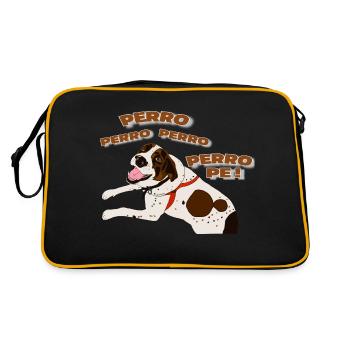 Chiot Morris IV blanc et brun - Sac Retro - noir/or - Dos