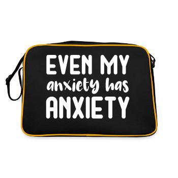 même mon anxiété a de l’anxiété Conception pour un podcast - Sac Retro - noir/or - Dos