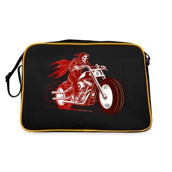 RIDER'S SKULL - Retro Bag - black/gold - Back