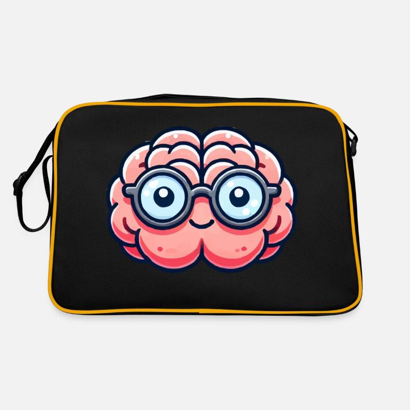 brain comic nerd Retro Bag