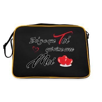sain valentin - Sac Retro - noir/or - Dos
