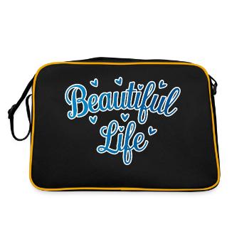 Beautiful Life in Blue - Retro Bag - black/gold - Back